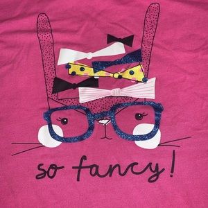 ‘Fancy’ bunny with bows shirt.